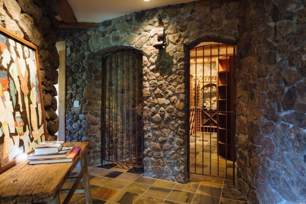 Entrance to the wine cellar.