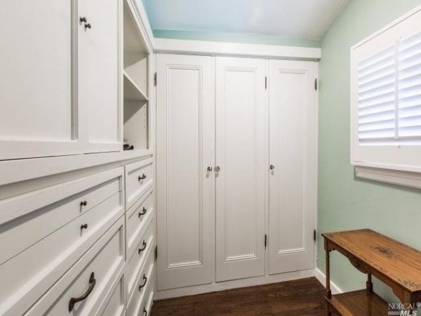 Closet in the master bedroom.