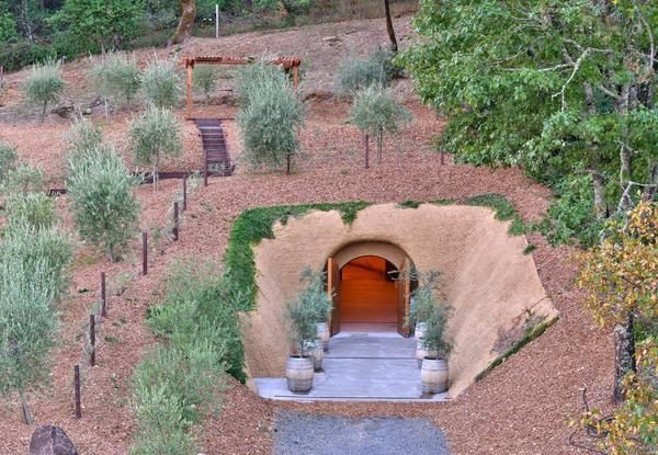 Entrance to the wine cave.