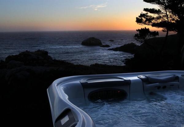  Sunset from the hot tub.