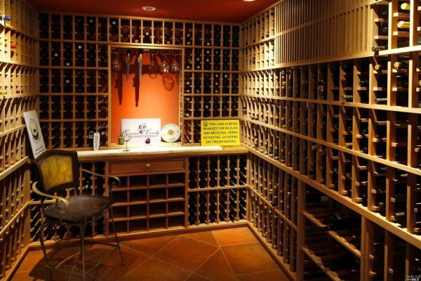 Wine storage. 