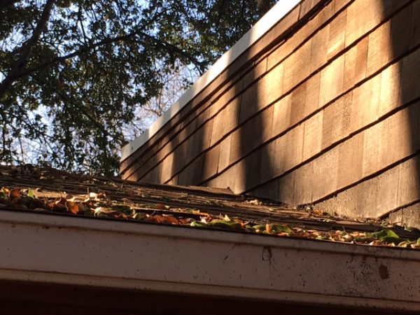 New roofing. The leaves are a warning for what caused the collapse the first time. 